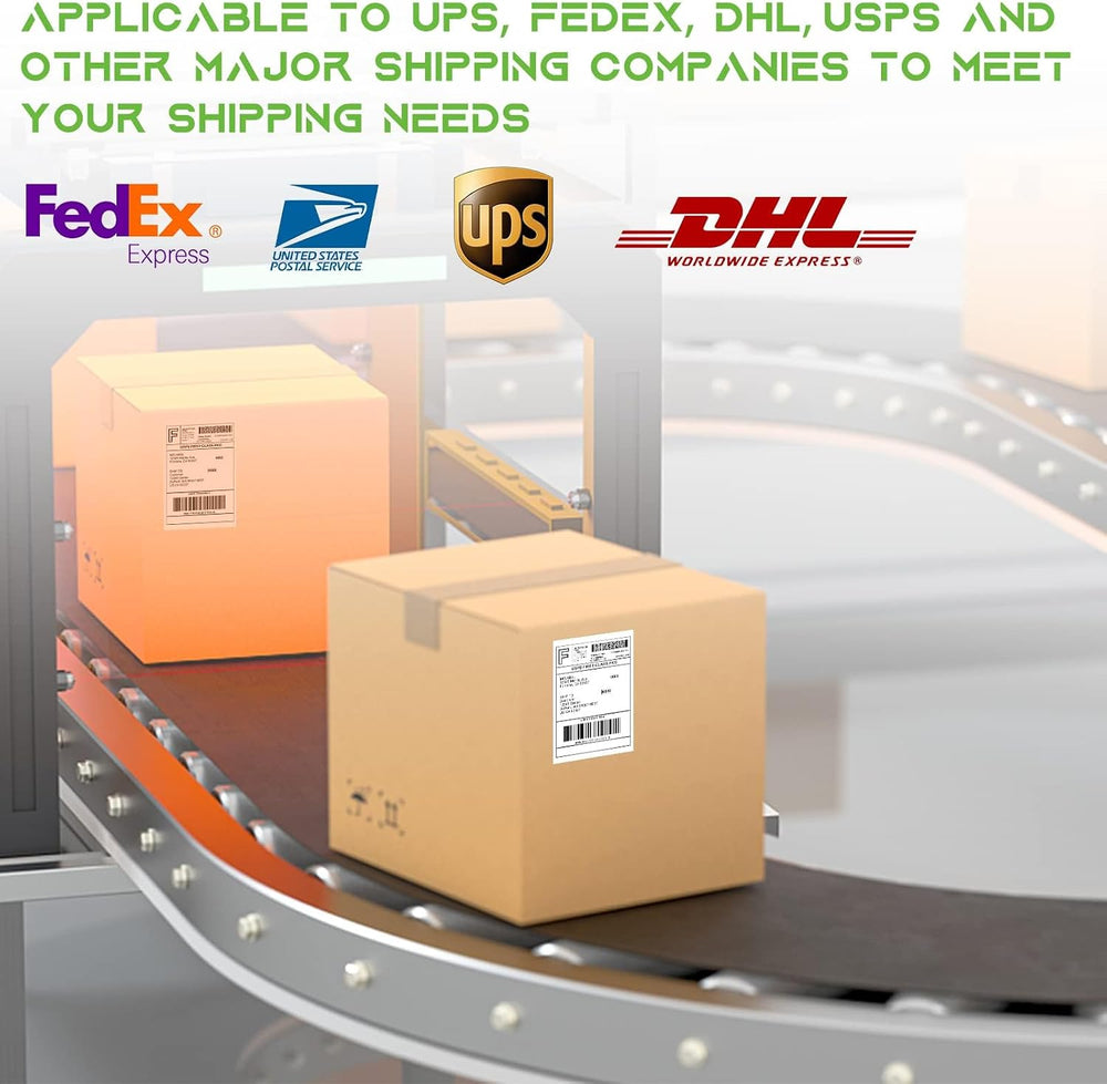 MFLABEL 4x6 Direct Thermal Shipping Labels - 4 Rolls of 450 Labels/Roll, Comp...
