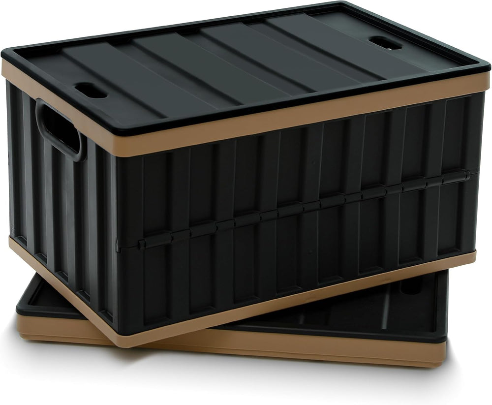 Citylife 2PC 64L Collapsible Storage Bins with Lids, Collapsible bins