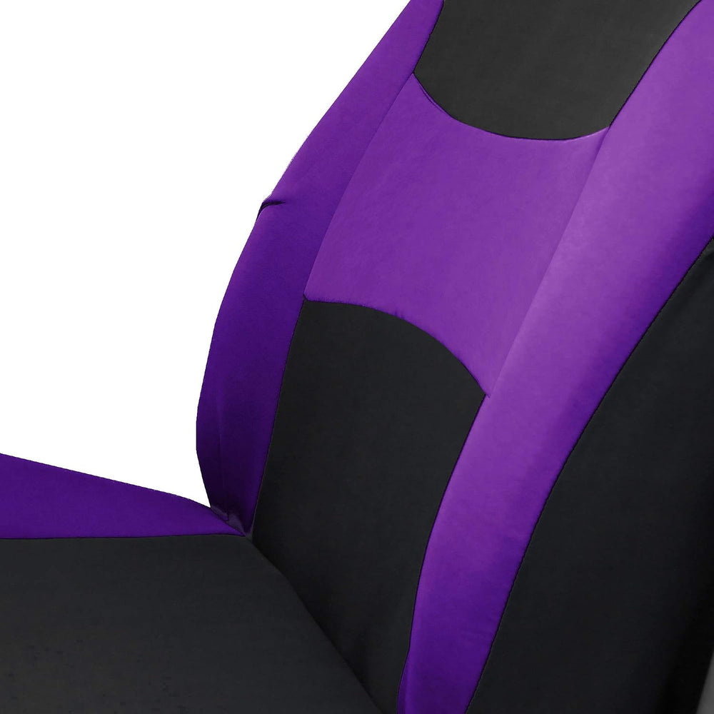 FH Group Car Seat Covers Front Set and Rear Split Function with Steering Whee...