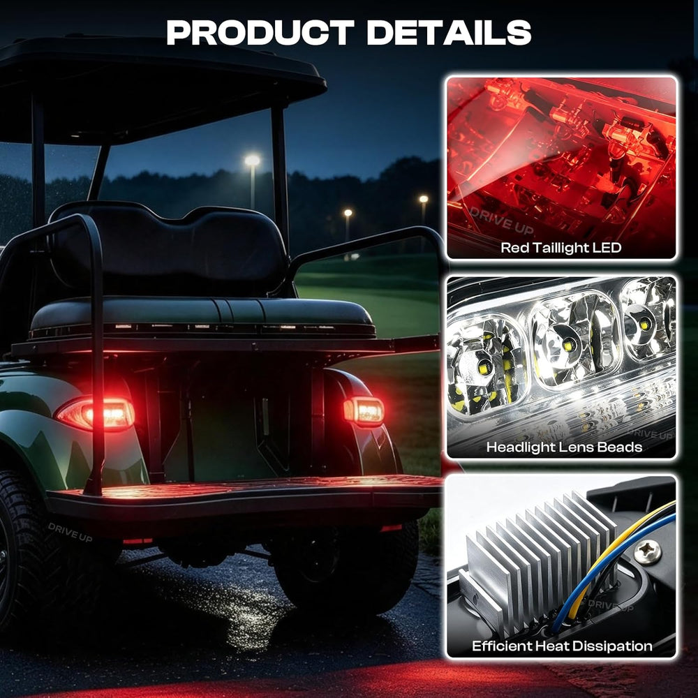 Golf Cart Tempo LED Light Kit for Club Car Tempo, Golf Cart LED Headlight and...