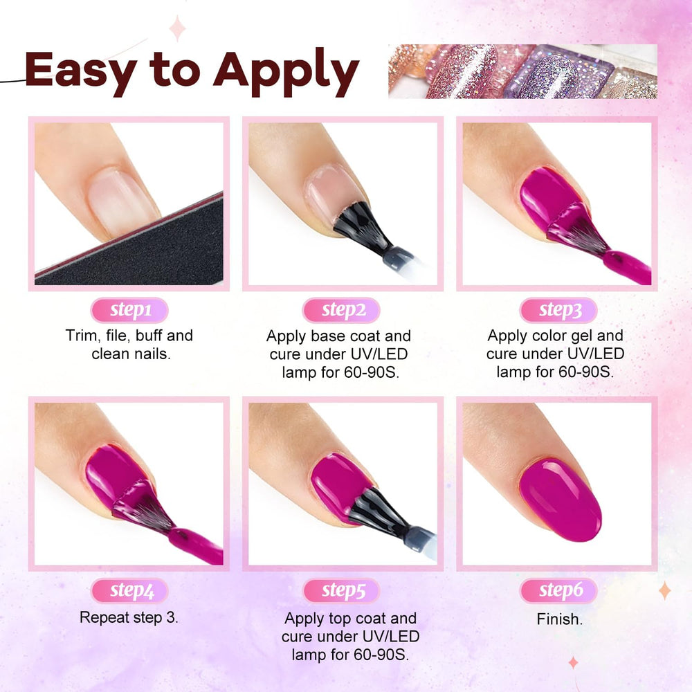 JODSONE 100 PCS Gel Nail Polish Starter Kit with U V Light 95 Colors Macarons...