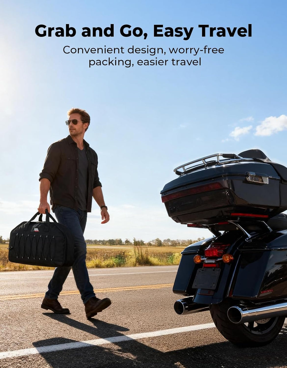 KEMIMOTO Rear Trunk Organizer Travel Soft Liner Luggage Bag 28L Compatible wi...