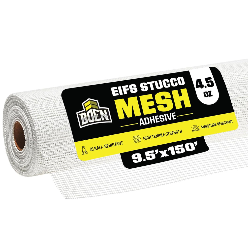 EIFS Stucco Mesh Tape 9.5"x150', Self-Adhesive Fiberglass Drywall Re...