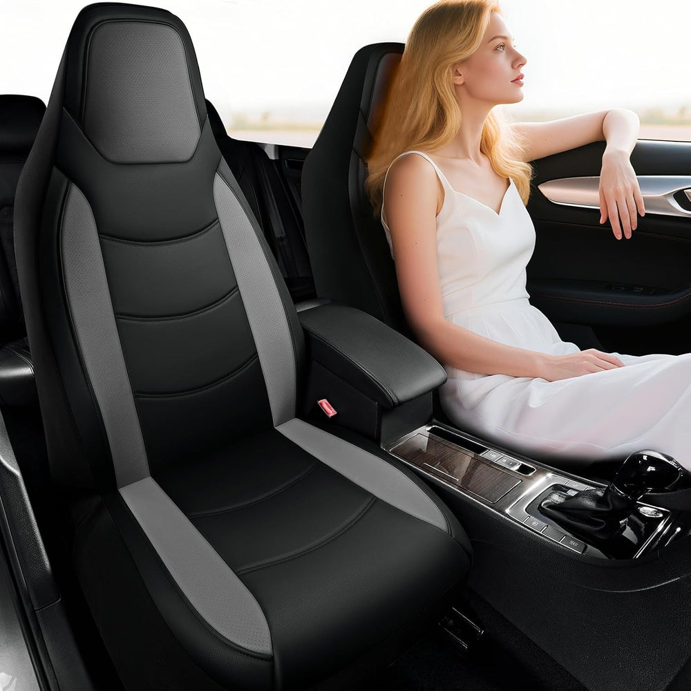 Road Comforts Car Seat Covers Full Set, Premium Leather Seat Covers for Most ...