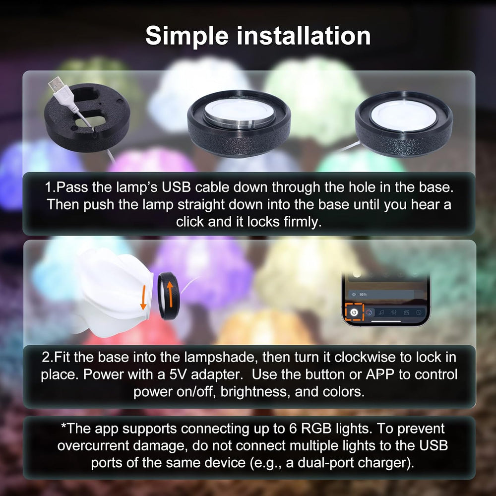 Smart LED Lamp Kit 001 for Bambu Lab 3D Printing, APP Control RGB DIY LED Lig...