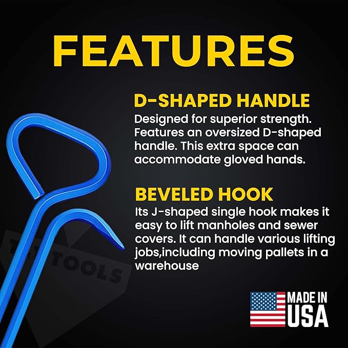T&T Tools 36-Inch Manhole Hook (2 Pack)