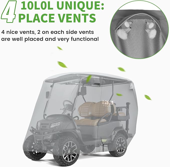 10L0L Heavy Duty Golf Cart Cover