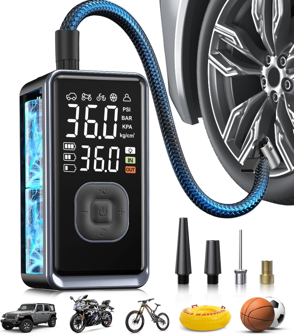 Tire Inflator Portable Air Compressor, 150PSI Cordless Pump for Car Tires