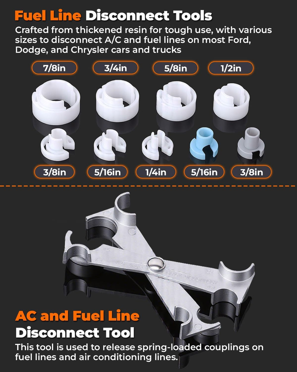 45 Piece Fuel Line Disconnect Tool Set