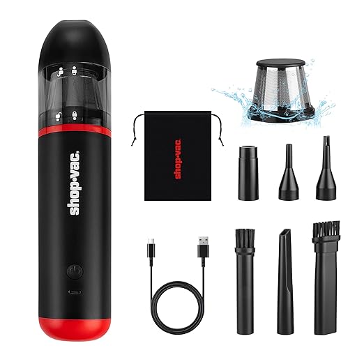 Shop-Vac Car Vacuum Cordless, 14000Pa 2-in-1 Blow/Suction Portable Air Duster