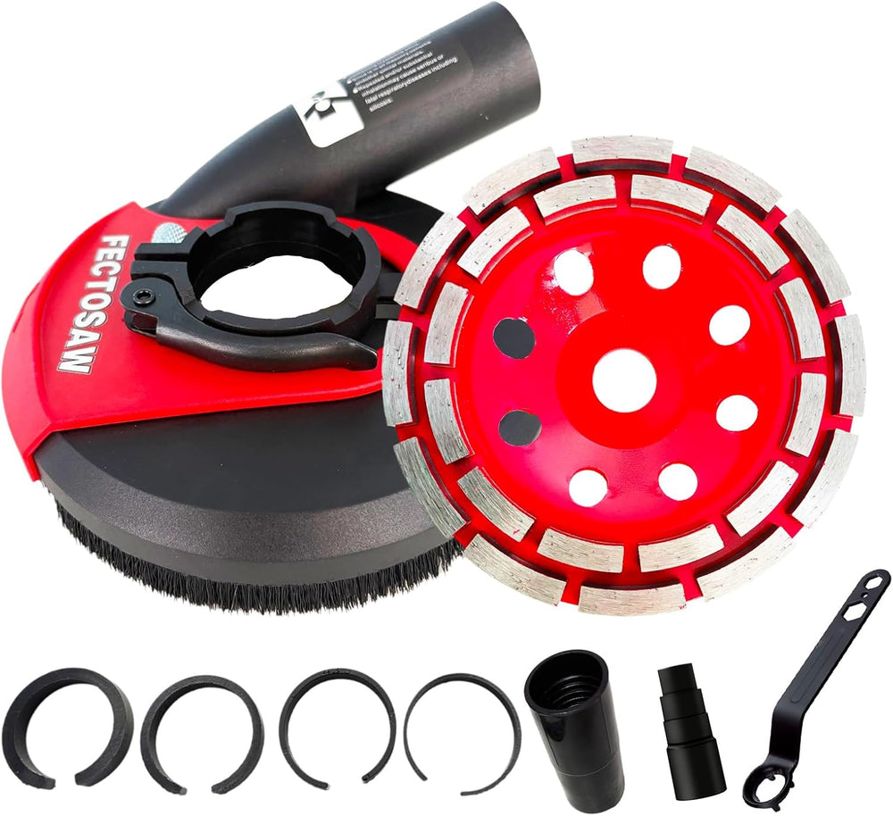 Dust Shroud for Angle Grinder with Diamond Grinding Cup Wheel, 4.5โ5 Inch &am...