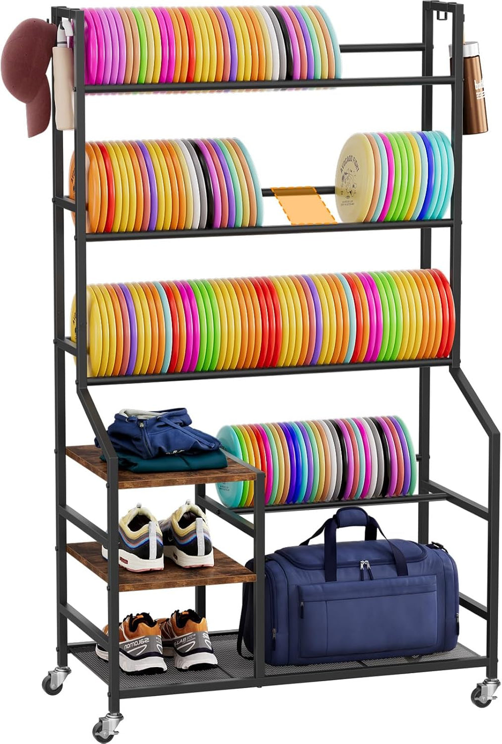 Portin 5 Tier Disc Golf Storage Rack, Disc Station Organizer