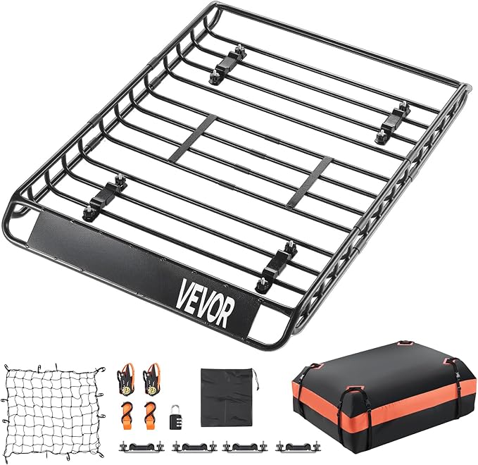 VEVOR Roof Rack Basket, Universal Rooftop Cargo Carrier