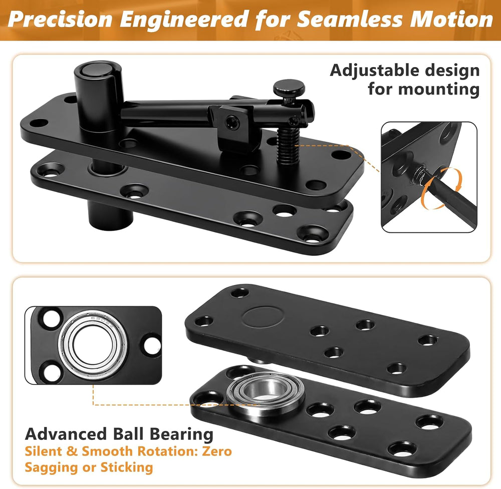 Hidden Door Pivot Hinge, 570LBS Load Capacity Heavy Duty Hidden Door Bookcase...