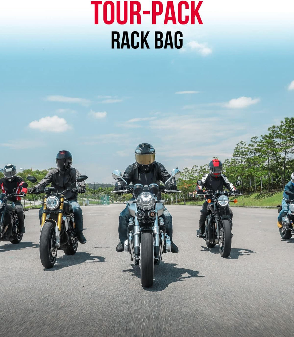 KEMIMOTO Expandable Motorcycle Traveler Tour Trunk Bag 40L-50L Luggage Rack T...