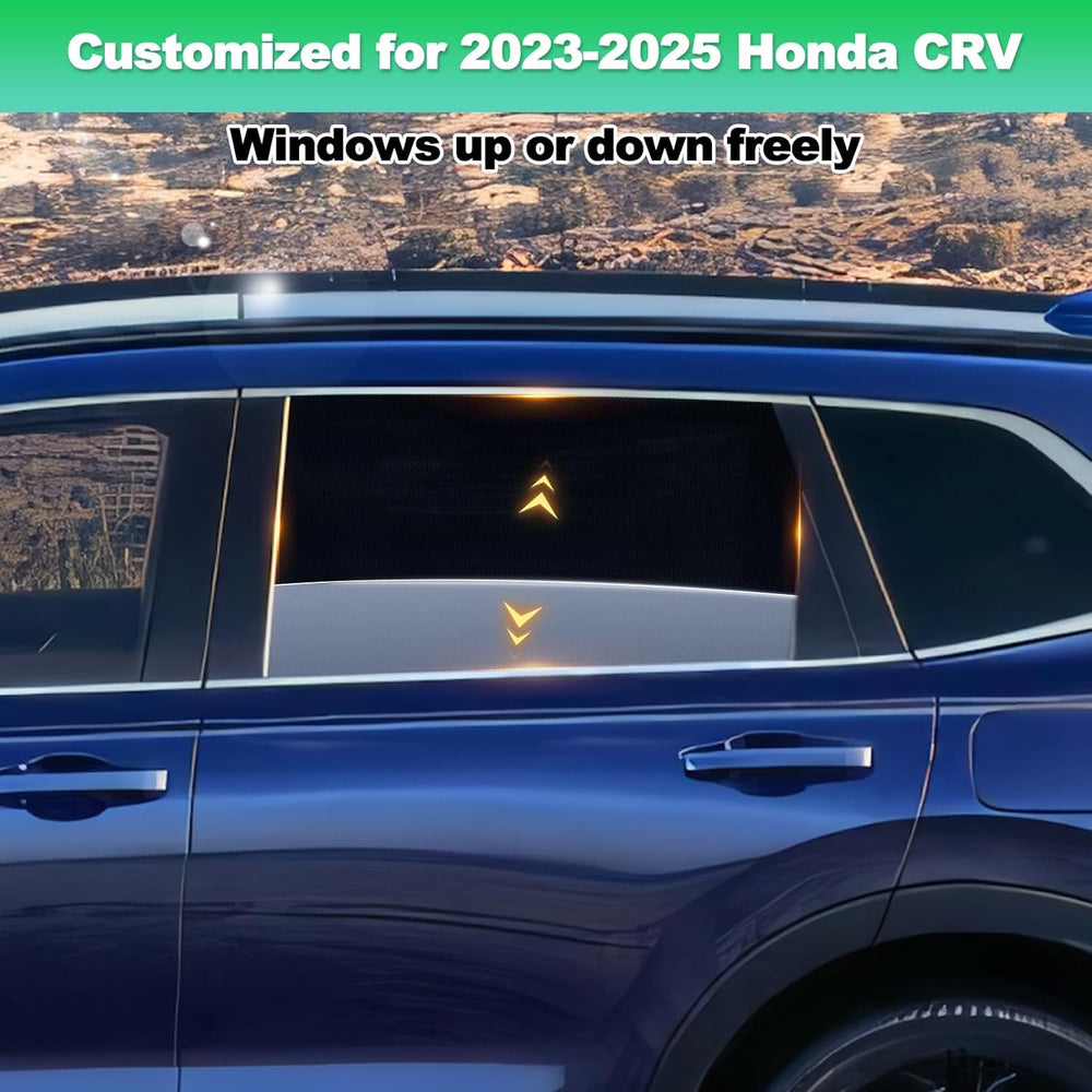 CRV Window Shades 2023-2025, Rear Side 2PCS Mesh Set | Custom Fit, Superior S...