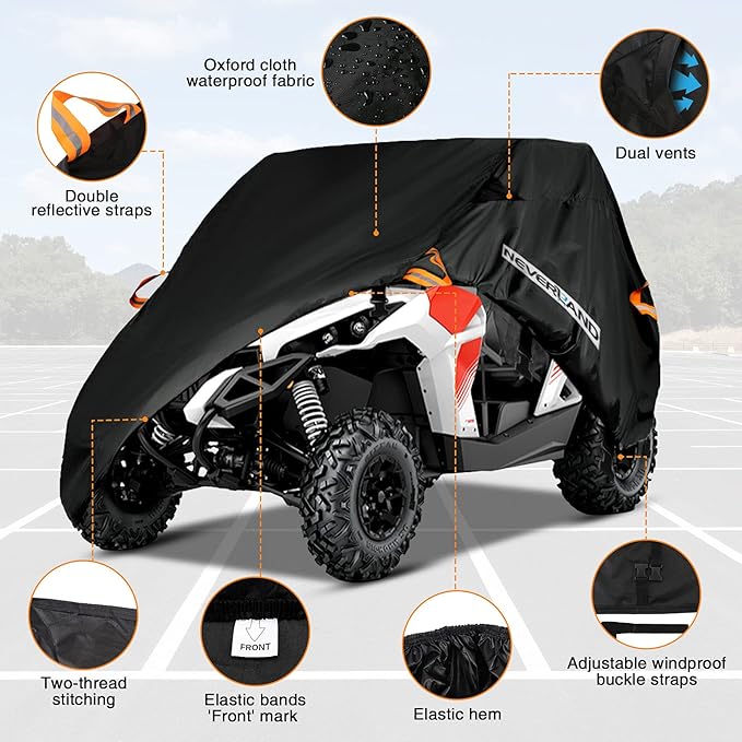NEVERLAND UTV Cover, All-Weather Protection Side by Side Cover 2-3 Passenger