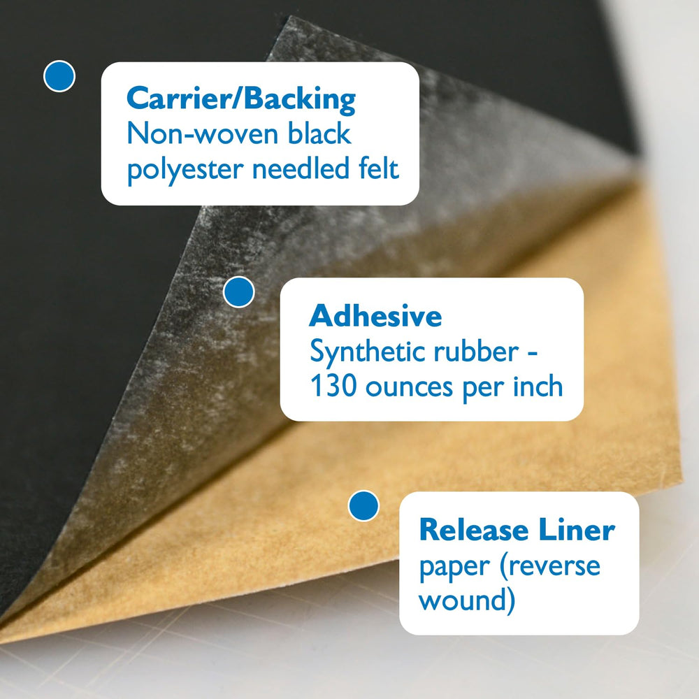 FindTape Polyester 1.5mm Felt Tape โ 1 in. x 50 ft. Felt Strips with Adhesive...