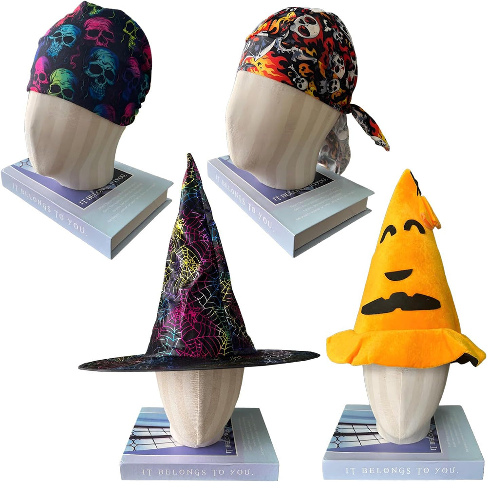 12 Assorted Funny Halloween Party Hats Witch Hat Halloween Costume Decoration...