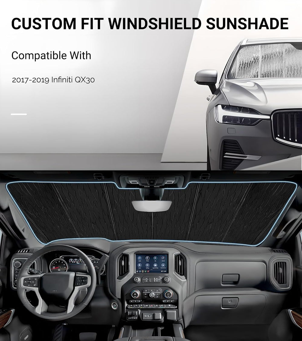 Pigenius Windshield Sun Shade for Infiniti QX30 2017-2019 Front Window Sunsha...