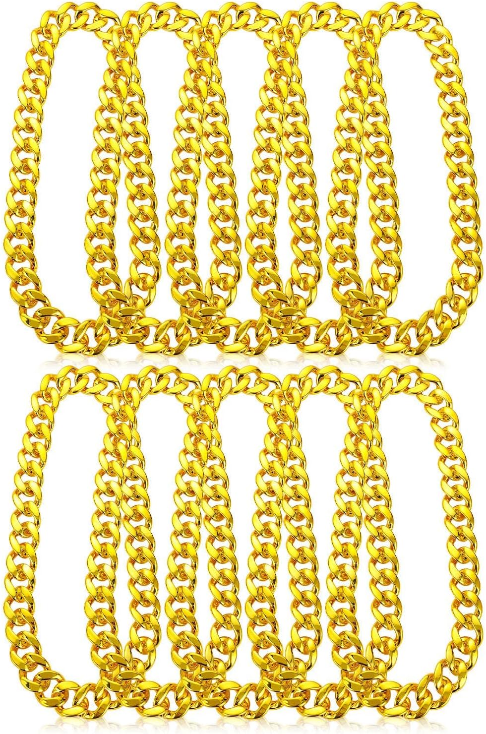 Hip Hop Chain Bulk, Plastic Costume Rapper Chain Fake Necklace for Men Women ...