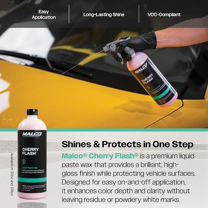 Malco Cherry Flash Automotive Liquid Paste Wax – Protect & Shine Your