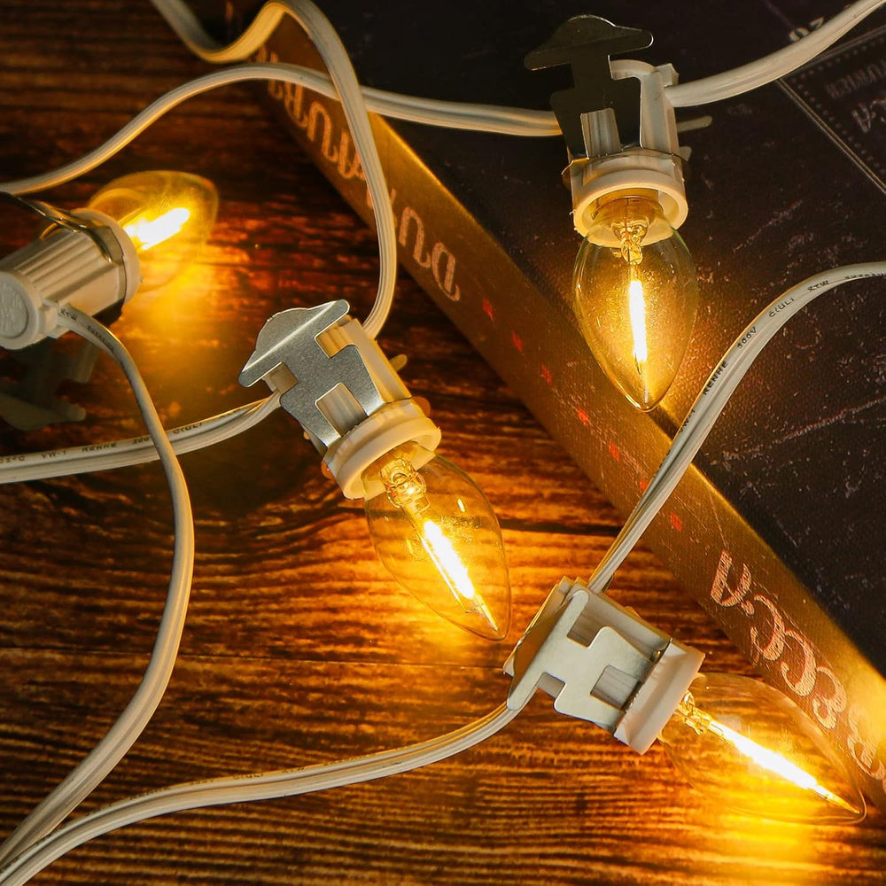 2Pack Accessory Cord with 12 LED Light Bulbs Christmas Village String Light 1...