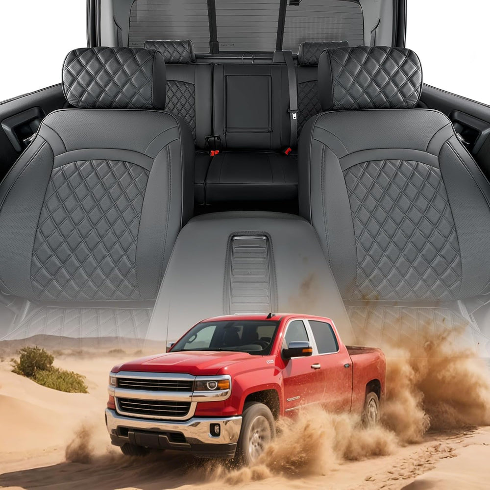 Seat Covers for Chevy Silverado & for GMC Sierra 2014-2018 (Only Crew Cab)