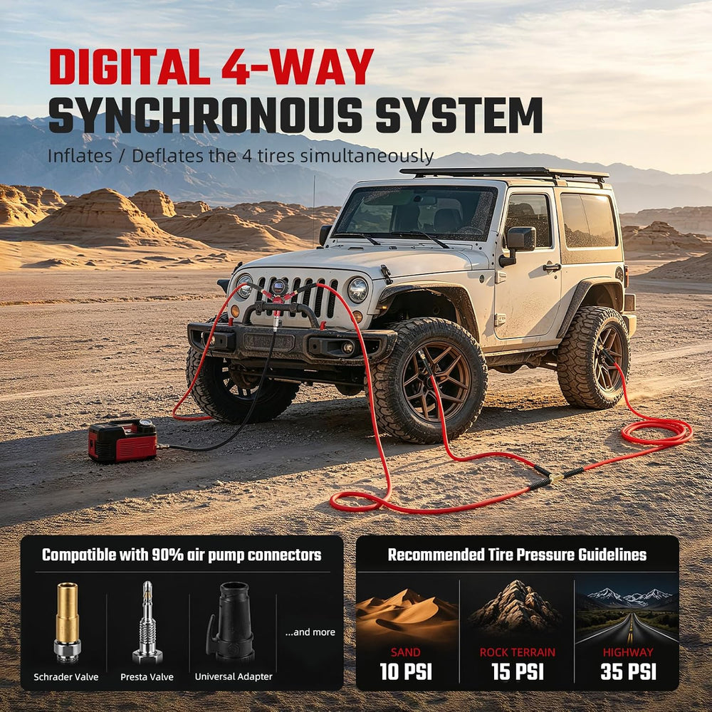 4 Tire Inflation Deflation System, 4 Tire Air Up Down System