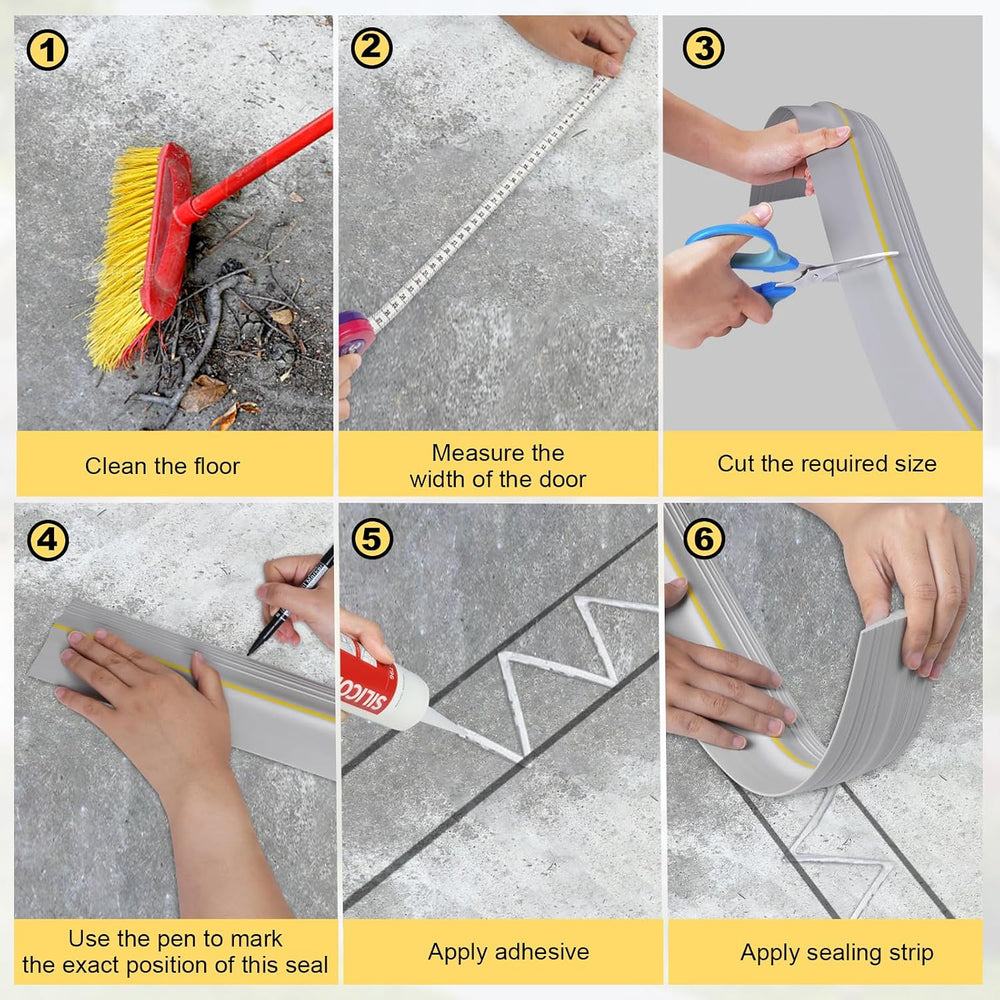 16FT Garage Door Threshold Seal Strip, Waterproof Rubber