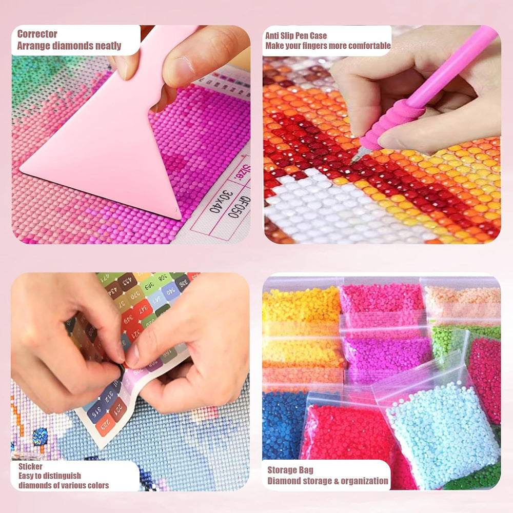 Qlonry 150 Pcs All Inclusive Diamond Painting Tool Kit Diamond Art Accessorie...