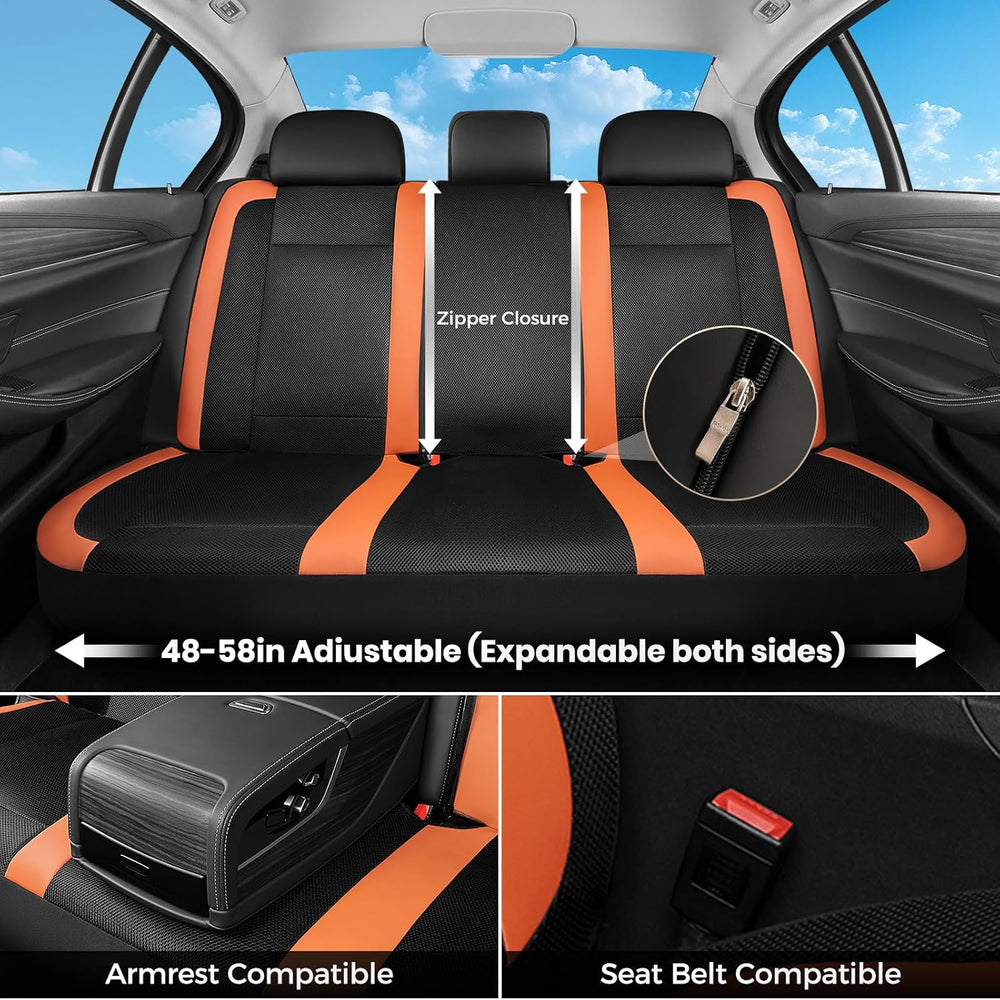 Car Seat Covers, Breathable Mesh Automotive Seat Cover Full Sets, Front Seat ...