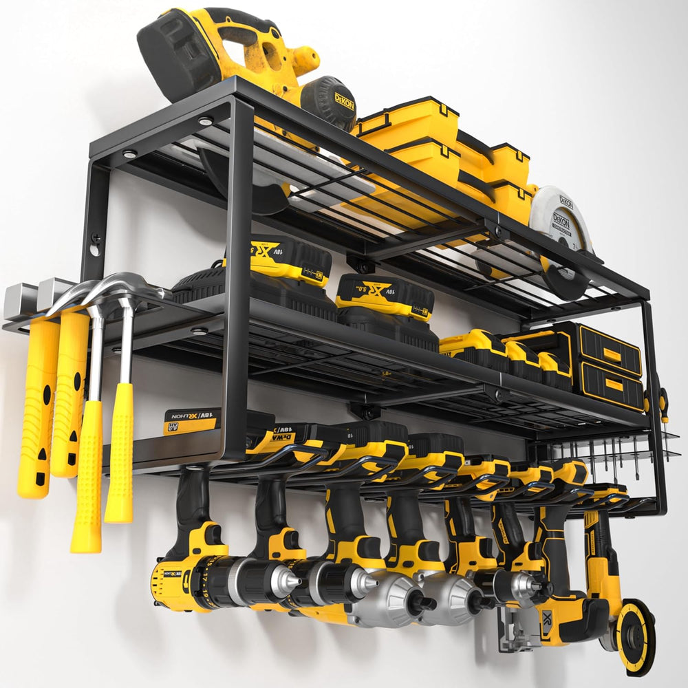 YYR Heavy Duty Power Tool Organizer Wall Mount, Cordless Drill Hanger Storage