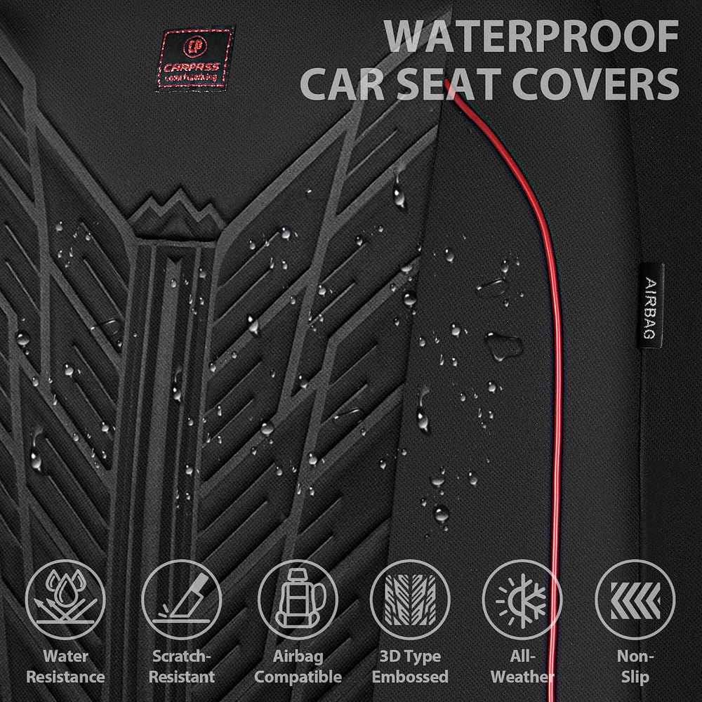 CAR PASS Waterproof Car Seat Covers Front Seats,Neoprene Seat Covers 3D Tyre ...