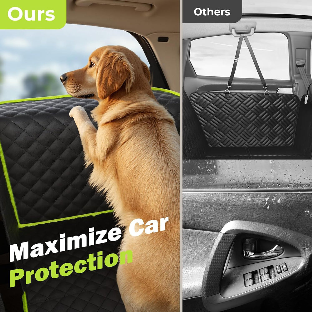 Pecute Dog Car Seat Cover for Back Seat 53.54 * 23.62 in, Car Window Fixing f...