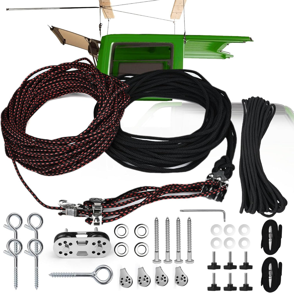 Upgraded Hardtop Removal Lift for Jeep Wrangler,Garage Storage Hoist