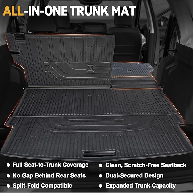 Floor Mats Set for Nissan Rogue 2025 2024-2021 Accessories, Full Coverage All