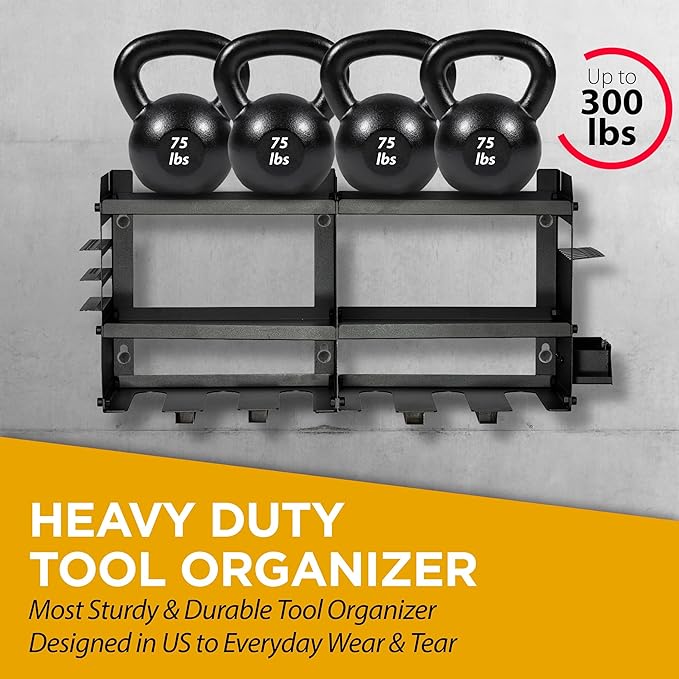 GRG Tools Heavy-Duty Power Tool Organizer – Wall Mounted Drill Rack