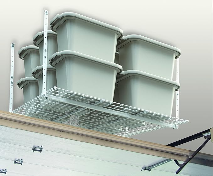 Overhead adjustable Garage Storage Rack, Heavy Duty Steel Garage Storage System