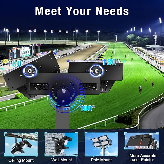 900W Led Stadium Lights, IP66 High Power Outdoor Sport Court Arena Light