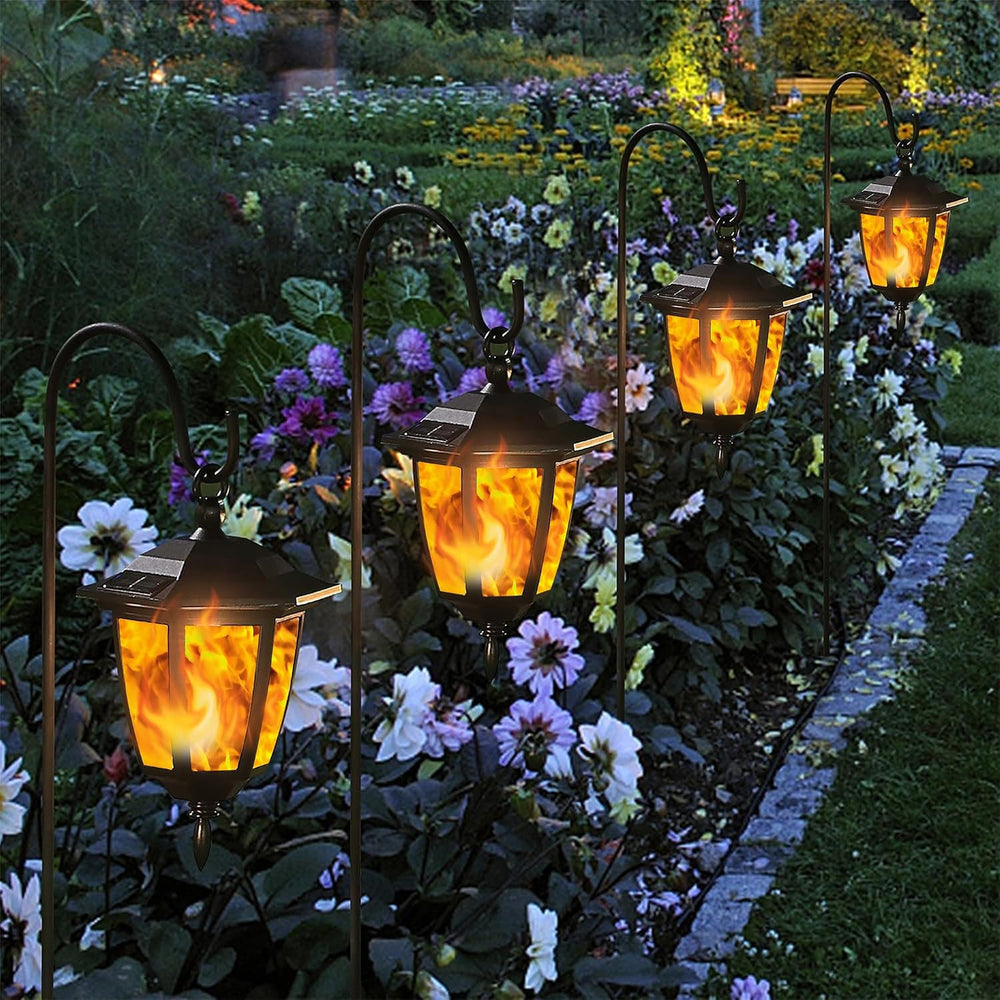 Dynaming 6 Pack Solar Flame Hanging Lights Outdoor, Halloween Solar Flickerin...
