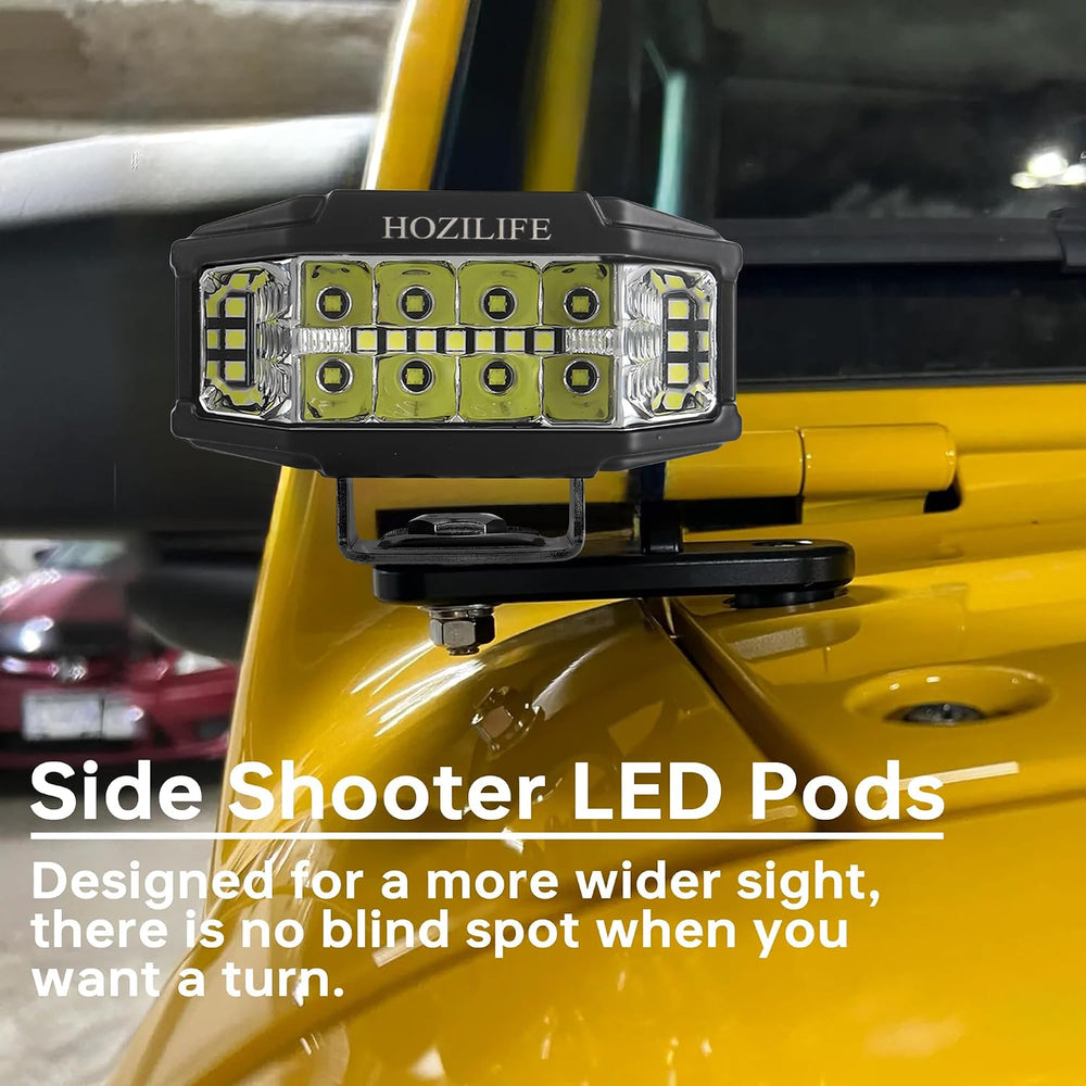 3 Inch LED Pods, 2PCS 40W 12V Flood Spot Ditch Lights Offroad Driving Fog LED...
