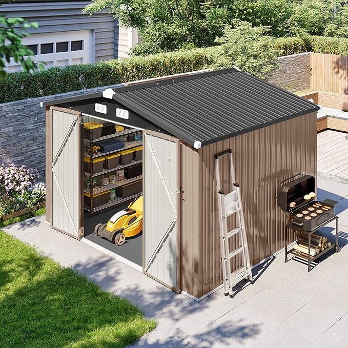 10x8 FT Outdoor Metal Storage Shed
