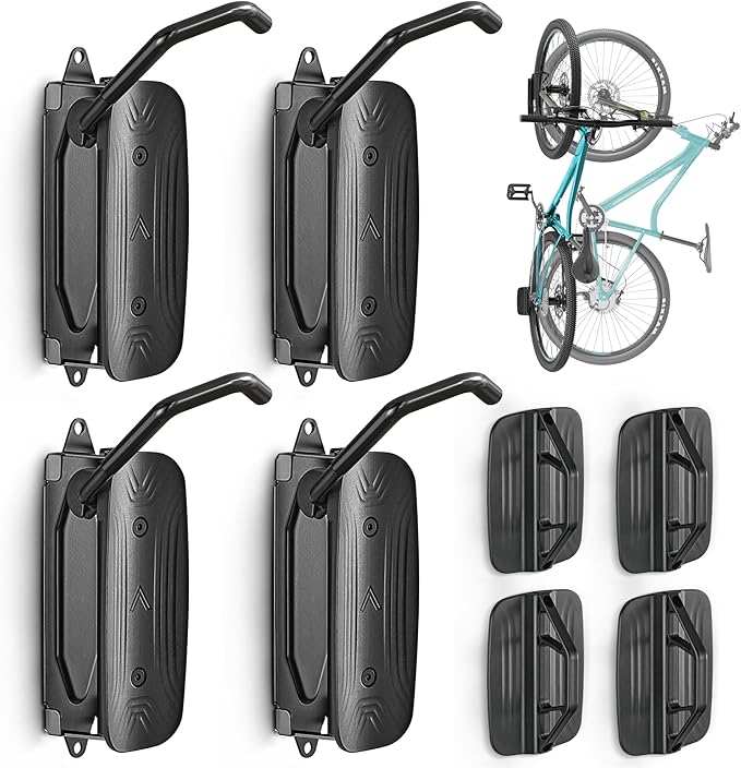 monTEK Swivel Bike Wall Mount, Bike Hangers (4 Pack)