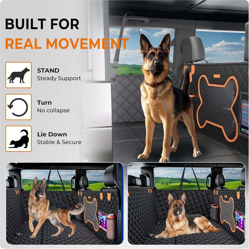 Dog Car Seat Cover for Back Seat Hard Bottom,Truck Rear Seat Extender