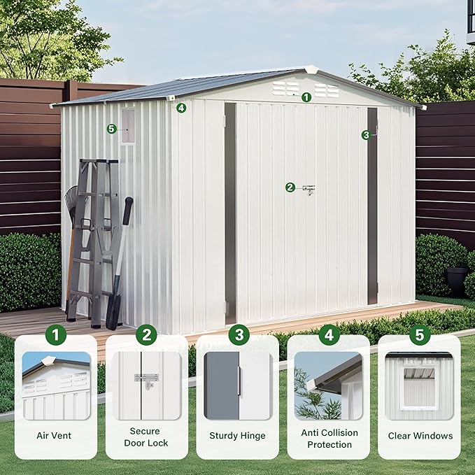 8x6 FT Outdoor Storage Shed