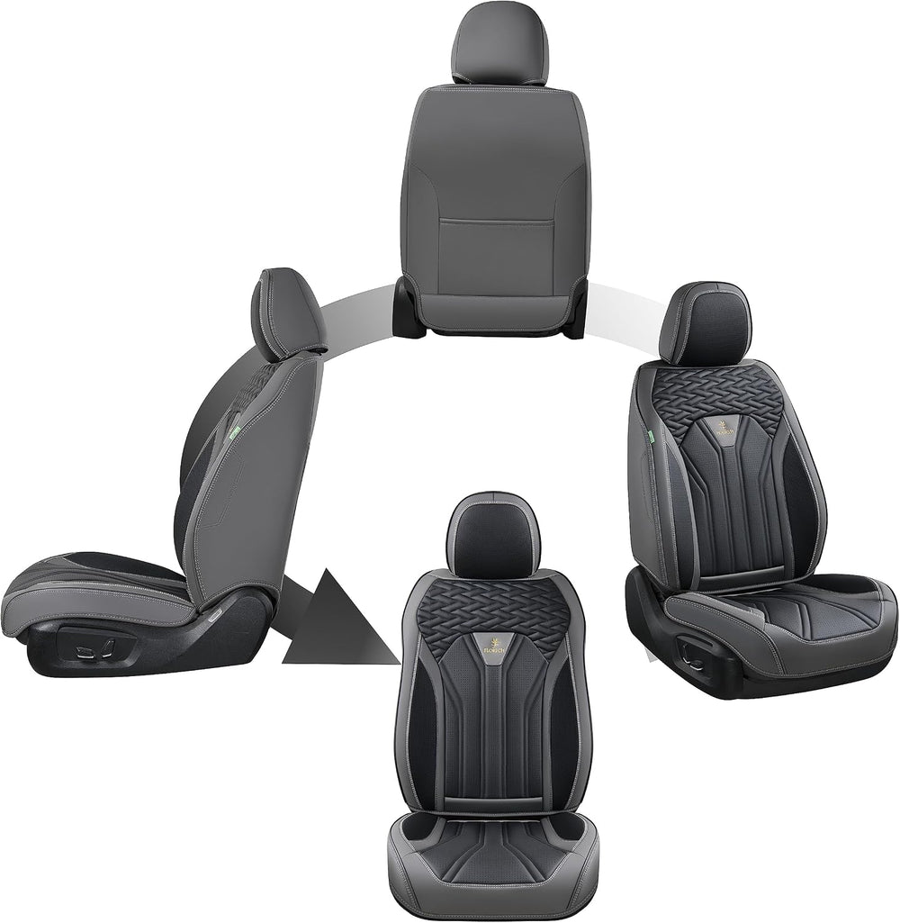 FLORICH Leather Seat Covers, Seat Covers Full Set, Car Seat Protectors 5 Seat...