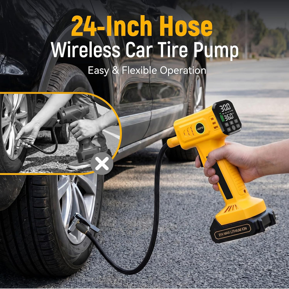 Tire Inflator Portable Air Compressor, Cordless Tire Inflator