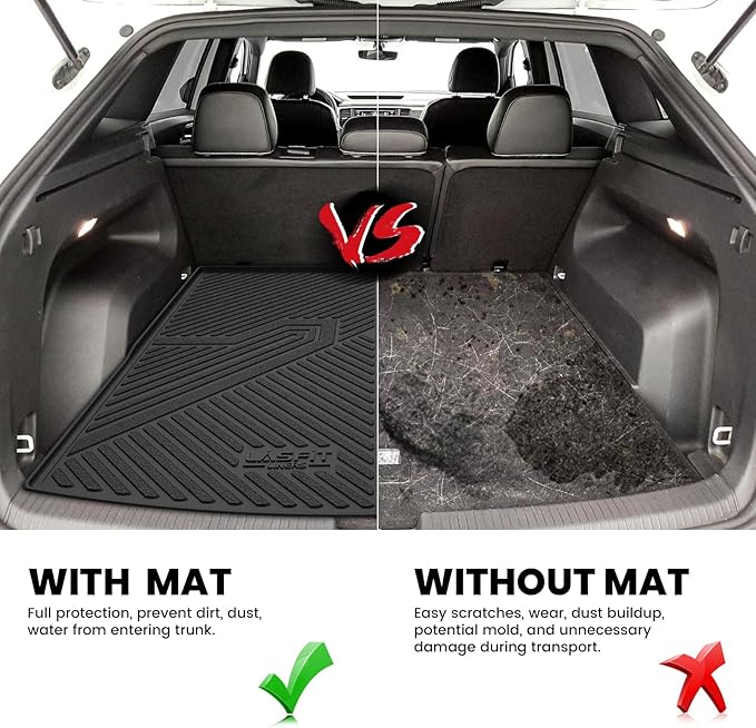 LASFIT Cargo Mat for Volkswagen Atlas Cross Sport 2020-2025, Custom Fit
