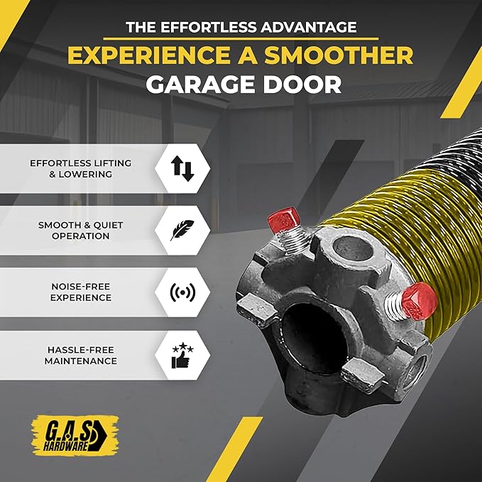 Garage Door Torsion Spring 250x1.75x35 Includes 1” Steel Bearing, Non-Slip